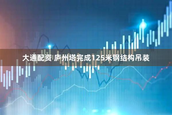 大通配资 庐州塔完成125米钢结构吊装